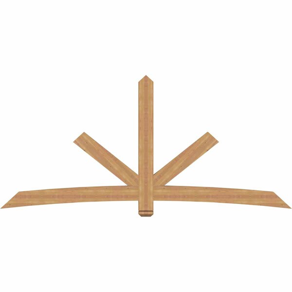 Ekena Millwork Alberta Timber Gable Bracket, Western Red Cedar, 108"W x 49"H x 3 1/2"D x 5 1/2"F, 11/12 Pitch GBW108X49X0406ALB00SWR - main